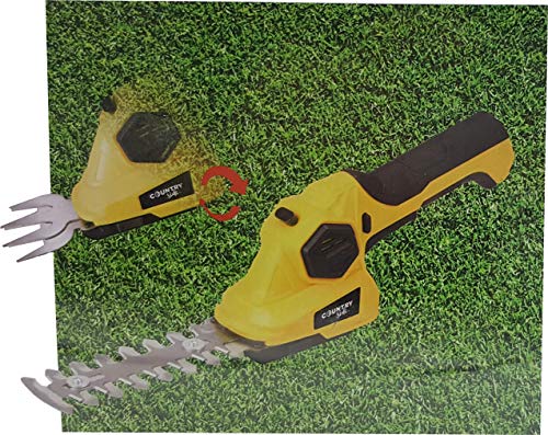 Akku Gras und Strauchschere mit LED Ladestatus Anzeige - Cordless Grass & Shrub Shear (3,6 V Li-Ion, 1500 mAh, 76 mm Schnittbreite Grasschneidemesser, 120 mm Schnittbreite Strauchschneidemesser) von Country Side