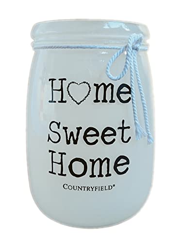 Countryfield 712889 Windlicht Glas Home Sweet Home 15x10cm von Countryfield