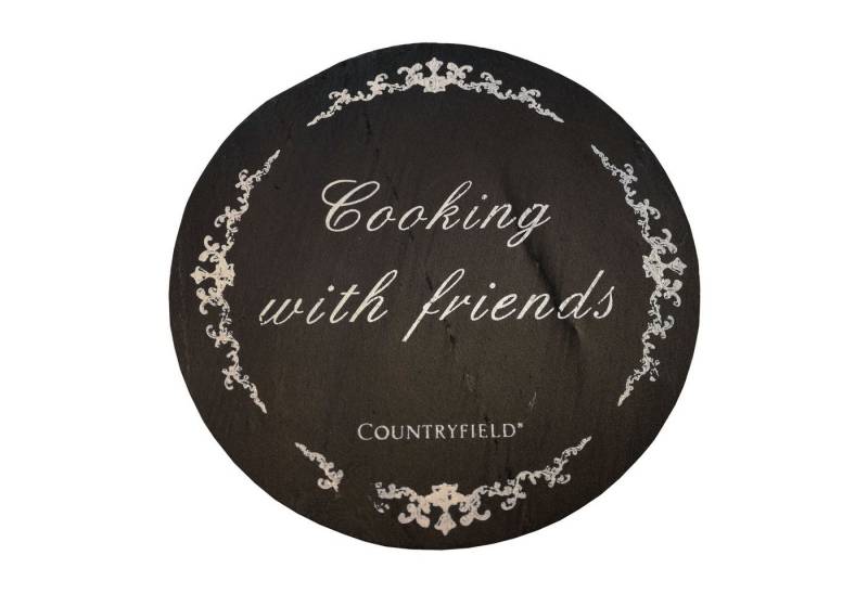 Countryfield Tortenplatte Countryfield Topfuntersetzer Schiefer Ø 25 cm schwarz "Cooking with friends" Countryfield Tortenplatte Countryfield Topfuntersetzer Schiefer Ø 25 cm schwarz "Cooking with friends" von Countryfield