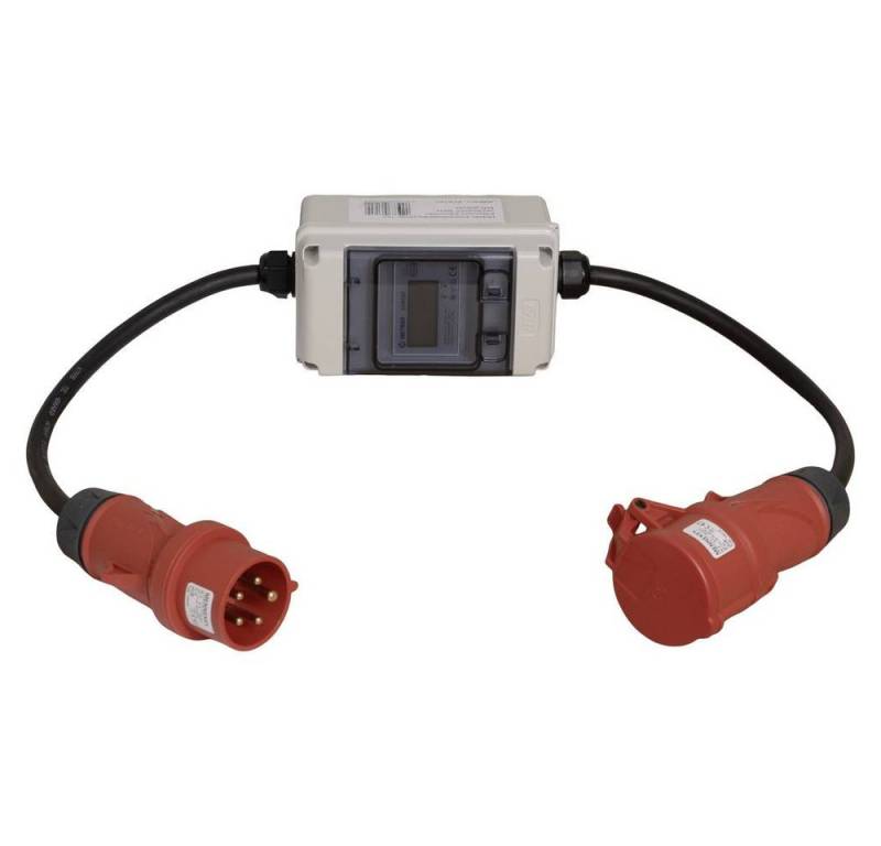 Counttec Stromverbrauchszähler Drehstromzähler mit CEE Stecker und Kupplung von Counttec