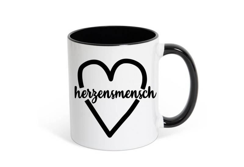 Couples Shop Tasse Herzensmensch Lieblingsmensch Kaffeetasse Geschenk Freundin, Keramik, mit trendigem Motiv von Couples Shop