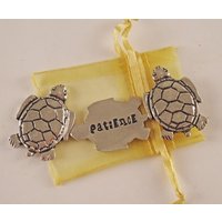 3Er Set Patience Inspiration Coins in Schildkrötenform Mit Organzabeutel 3Er Set Patience Inspiration Coins in Schildkrötenform Mit Organzabeutel von CourageInStone