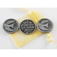 3Er Set Taube Heiliger Geist Taschentoken Mit Organzabeutel 3Er Set Taube Heiliger Geist Taschentoken Mit Organzabeutel von CourageInStone