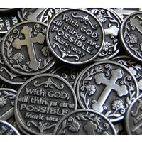 Mit Gott Sind Alle Dinge Möglich Pocket Tokens - Set Of 10 Mit Gott Sind Alle Dinge Möglich Pocket Tokens - Set Of 10 von CourageInStone