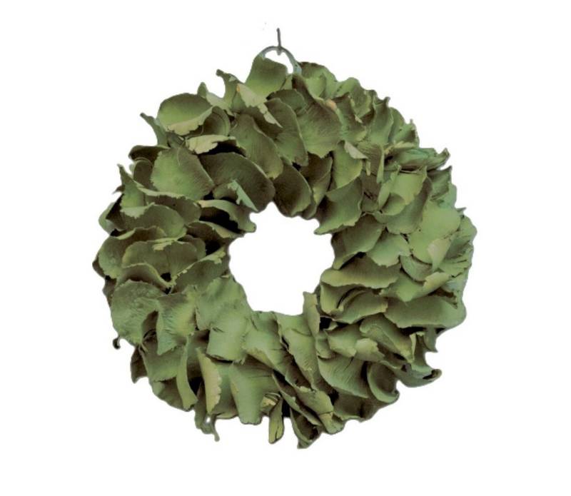 Couronne Dekokranz Kranz Deko Hängekranz Grün Natürlich Landhausstil Klein 25 cm, Naturmaterialien in Handarbeit gefertigt von Couronne