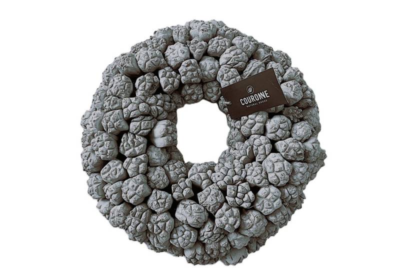 Couronne Dekokranz Kranz Deko Hängekranz Grau Naturmaterialien Mittelgroß 30 cm von Couronne
