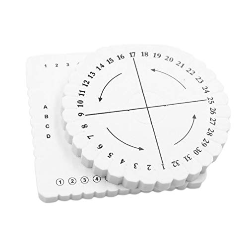 2 Stück runde quadratische Kumihimo-Perlenschnur-Scheibe/Scheibe, Flechtplatte, geflochtenes Handwerk von Courtieyeardceastea