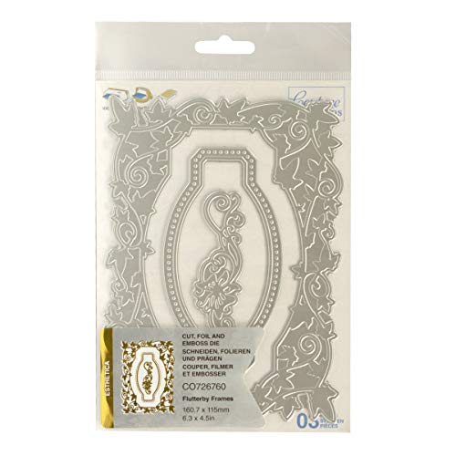 Couture Creations CO726760 Stanzschablone aus Folie, Motiv, Flutterby Frames, Einheitsgröße von Couture Creations