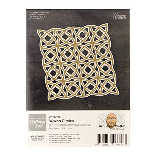 Couture Creations CO726778 Stanzschablone Folie, gewölbt, Hintergrund mit gewebten Kreisen, Einheitsgröße Couture Creations CO726778 Stanzschablone Folie, gewölbt, Hintergrund mit gewebten Kreisen, Einheitsgröße von Couture Creations