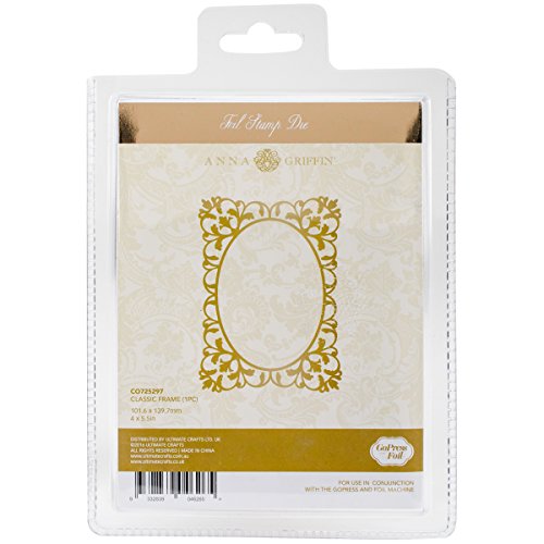 Couture Creations Classic Rahmen Hot Folie Stempel sterben, Metall, grau, 20,5 x 14,5 x 0,8 cm von Couture Creations