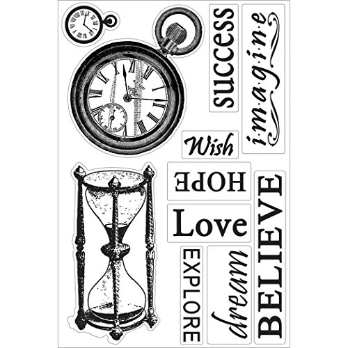 Couture Creations Hearts Ease Time Goes On Stempel-Set, transparent, Synthetisches Material, durchsichtig, 20.6 x 11.3 x 0.3 cm von Couture Creations