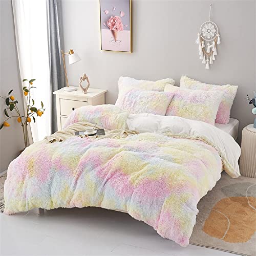 Winter Bettwäsche 135x200cm Weiß Rosa Bunt Warm Plüsch Langhaar Flauschig Flanell Biber Wende Deckenbezug Bettbezug mit Reißverschluss und Kissenbezug 80x80cm Winter Bettwäsche 135x200cm Weiß Rosa Bunt Warm Plüsch Langhaar Flauschig Flanell Biber Wende Deckenbezug Bettbezug mit Reißverschluss und Kissenbezug 80x80cm von CoutureBridal Bettwäsche Set