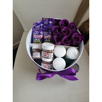 Wunderschöne Opulente Banbury Lila Freddo Und Nutella Gläser Hut Box Schokolade Geschenk von Couturegifts17