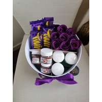 Wunderschöne Opulente Banbury Lila Twirl Und Nutella Gläser Hut Box Schokolade Geschenk von Couturegifts17
