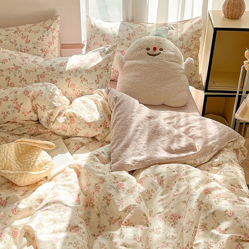 Covebett Bettwäsche 135x200 Beige Rosa Blumen Blätter Pflanzen Muster Aesthetic Bettbezug Blümchen Blumenmuster Mikrofaser Weich Wendebettwäsche Set 2teilig mit Reißverschluss und Kissenbezüge 40x80cm Covebett Bettwäsche 135x200 Beige Rosa Blumen Blätter Pflanzen Muster Aesthetic Bettbezug Blümchen Blumenmuster Mikrofaser Weich Wendebettwäsche Set 2teilig mit Reißverschluss und Kissenbezüge 40x80cm von Covebett