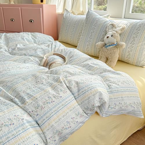 Covebett Bettwäsche 135x200 Blau Kleine Blumen Blätter Pflanzen Muster Bettwäsche Set Blumenmuster Weiche Microfaser 2teilig, Aesthetic Romantisch Bettbezug und Kissenbezug 80x80 cm mit Reißverschluss Covebett Bettwäsche 135x200 Blau Kleine Blumen Blätter Pflanzen Muster Bettwäsche Set Blumenmuster Weiche Microfaser 2teilig, Aesthetic Romantisch Bettbezug und Kissenbezug 80x80 cm mit Reißverschluss von Covebett