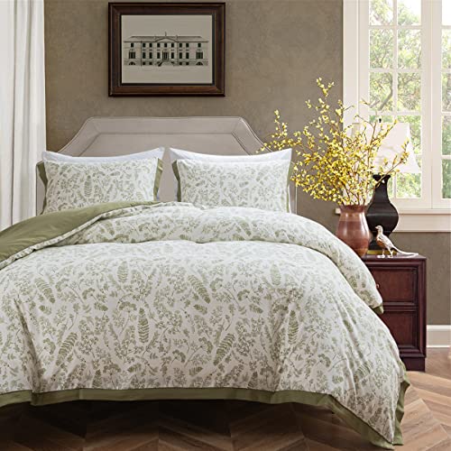 Covebett Bettwäsche 135x200 Grün Weiß Blumen Vintage Blätter Botanisch Muster Wendebettwäsche Set Geblümt Blumenwiese Gewaschene Microfaser Bettbezug Reißverschluss und Kissenbezug 40x80 cm Covebett Bettwäsche 135x200 Grün Weiß Blumen Vintage Blätter Botanisch Muster Wendebettwäsche Set Geblümt Blumenwiese Gewaschene Microfaser Bettbezug Reißverschluss und Kissenbezug 40x80 cm von Covebett