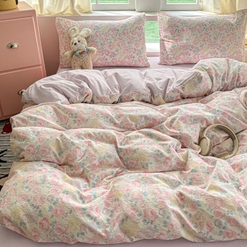 Covebett Bettwäsche 135x200 Rosa Blumen Geblümt Vintage Aesthetic Bettwäsche Set Floral Botanisch Blumenmuster Renforcé Microfaser Wende Bettbezug mit Reißverschluss und Kissenbezug 40x80cm Covebett Bettwäsche 135x200 Rosa Blumen Geblümt Vintage Aesthetic Bettwäsche Set Floral Botanisch Blumenmuster Renforcé Microfaser Wende Bettbezug mit Reißverschluss und Kissenbezug 40x80cm von Covebett