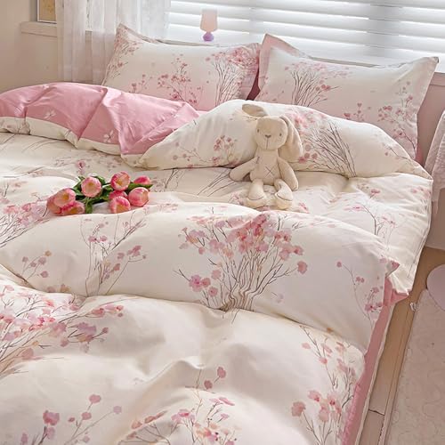 Covebett Bettwäsche 135x200 Rosa Weiß Blümchen Kleine Blumen Botanisch Muster Wendebettwäsche Set Aesthetic Blüten Blumenwiese Pflanzenmuster Bettbezug Reißverschluss und Kissenbezug 80x80cm Covebett Bettwäsche 135x200 Rosa Weiß Blümchen Kleine Blumen Botanisch Muster Wendebettwäsche Set Aesthetic Blüten Blumenwiese Pflanzenmuster Bettbezug Reißverschluss und Kissenbezug 80x80cm von Covebett