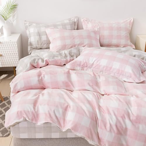 Covebett Bettwäsche 200x220 Rosa Grau Kariert Landhausstil Wendebettwäsche Set Aesthetic Modern Karo Bunt Karomuster Muster Renforce Microfaser Bettbezug und 2 Kissenbezug 80x80cm Reißverschluss Covebett Bettwäsche 200x220 Rosa Grau Kariert Landhausstil Wendebettwäsche Set Aesthetic Modern Karo Bunt Karomuster Muster Renforce Microfaser Bettbezug und 2 Kissenbezug 80x80cm Reißverschluss von Covebett