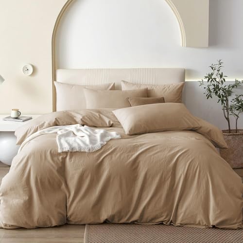 Covebett Bettwäsche Baumwolle 155x220 Taupe Khaki Uni Einfarbig Weich Renforce Baumwollbettwäsche Set Ästhetik Unifarben ÖKO-TEX Einzelbett Bettbezug mit Reißverschluss und Kissenbezug 80x80 cm Covebett Bettwäsche Baumwolle 155x220 Taupe Khaki Uni Einfarbig Weich Renforce Baumwollbettwäsche Set Ästhetik Unifarben ÖKO-TEX Einzelbett Bettbezug mit Reißverschluss und Kissenbezug 80x80 cm von Covebett