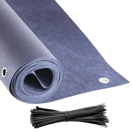 COVER IT Balkon Sichtschutz Ohne Bohren Balkonsichtschutz Blau mit Ösen 75 x 600 cm Sichtschutz Balkon Ohne Bohren - Sichtschutz für Balkon Terrasse - Sichtschutz Balkongeländer COVER IT Balkon Sichtschutz Ohne Bohren Balkonsichtschutz Blau mit Ösen 75 x 600 cm Sichtschutz Balkon Ohne Bohren - Sichtschutz für Balkon Terrasse - Sichtschutz Balkongeländer von COVER IT