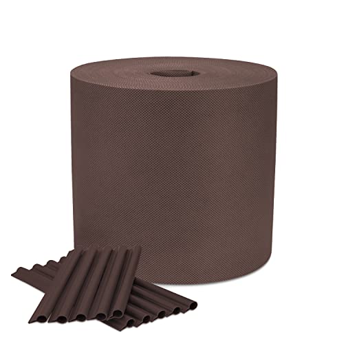 Covert It Garten Sichtschutz Zaun Braun 19cmx48m - Sichtschutz für Zaun -Doppelstabmattenzaun Komplett 150g/m2 - Sichtschutzstreifen für Doppelstabmatten - Sichtschutz für Stabmattenzaun von COVER IT