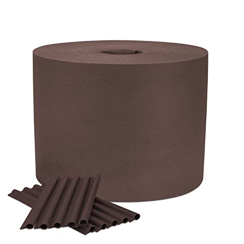 Covert It Garten Sichtschutz Zaun Braun 19cmx98m - Sichtschutz für Zaun -Doppelstabmattenzaun Komplett 150g/m2 - Sichtschutzstreifen für Doppelstabmatten - Sichtschutz für Stabmattenzaun von COVER IT