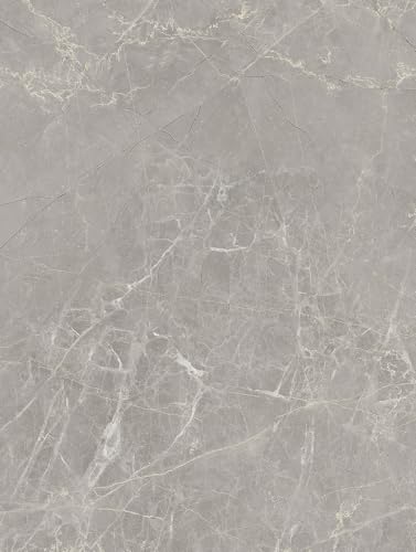 Stone-Marble | Natursteindekor Marmor Soft Matt - Möbelfolie Selbstklebende Tapete Vinyl Folie für Möbel Wand Regal (100x122cm) Farbe NH11 - Light Etruscan Grey - Helles etruskisches Grau von Cover Styl'