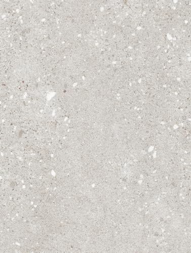 Stone-Terrazzo | Natursteindekor Texturiert - Möbelfolie Selbstklebende Tapete Vinyl Folie für Möbel Wand Regal (100x122cm) Farbe NH40 - Terrazzo Grey - Terrazzo grau von Cover Styl'