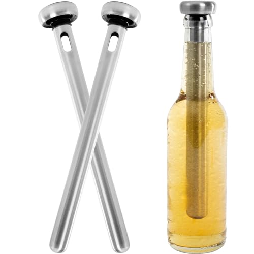 CoverKingz Bierkühler Sticks mit Außgießer - 2 Stück - Edelstahl Bierkühlstab Bierflaschen Kühlstab Kühlsticks von CoverKingz