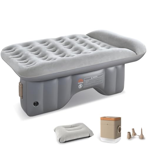 Coverado Auto Luftmatratze Rücksitz, Tragbares Drahtlos Auto Aufblasbare Bett mit eingebauter Luftpumpe & Kissen, Universal Automatratze Kofferraum passen die meisten Autos und SUVs, L-51, W-32 Coverado Auto Luftmatratze Rücksitz, Tragbares Drahtlos Auto Aufblasbare Bett mit eingebauter Luftpumpe & Kissen, Universal Automatratze Kofferraum passen die meisten Autos und SUVs, L-51, W-32 von Coverado