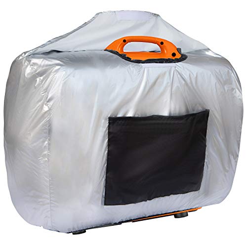 Wasserdichte Universal-Generatorabdeckung Inverter Generator Speicherabdeckung für die meisten Generatoren 1000-2500 Watt (L24,5 x B13 x H18,5, Silber) von Coverify