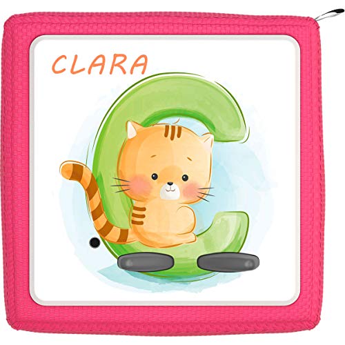 Coverlounge Folie passend für die Toniebox | Schutzfolie Sticker | individuell anpassbar | Baby Katze mit Buchstabe C mit Name personalisiert von Coverlounge