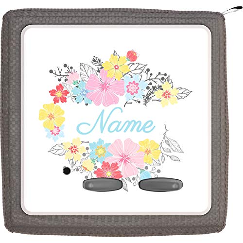 Coverlounge Folie passend für die Toniebox | Schutzfolie Sticker | individuell anpassbar | Blumen mit Name personalisiert | Handschrift von Coverlounge