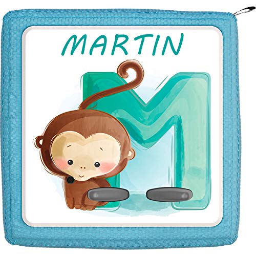 Coverlounge Schutzfolie passend für die Toniebox | Folie Sticker | Baby AFFE mit Buchstabe M mit Name personalisiert von Coverlounge