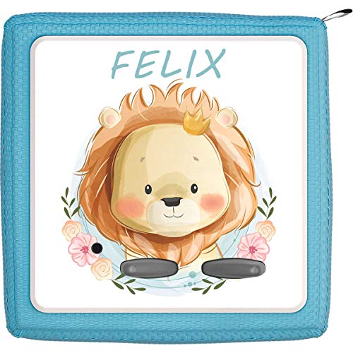 Coverlounge Schutzfolie passend für die Toniebox | Folie Sticker | Baby Löwe lächelt Dich an mit Name personalisiert von Coverlounge