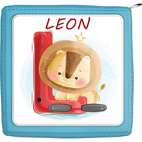 Coverlounge Schutzfolie passend für die Toniebox | Folie Sticker | Baby Löwe mit Buchstabe L mit Name personalisiert von Coverlounge