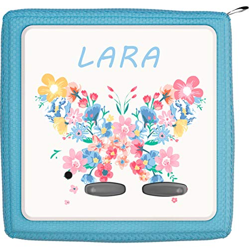 Coverlounge Schutzfolie passend für die Toniebox | Folie Sticker | Schmetterling aus Blumen mit Name personalisiert von Coverlounge