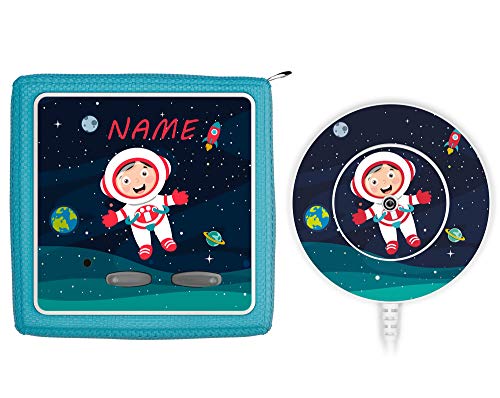 Coverlounge Schutzfolie passend für die Toniebox und Ladestation| Folie Sticker | Kind als Astronaut im Weltall mit Name personalisiert von Coverlounge