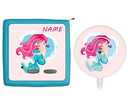 Coverlounge Schutzfolie passend für die Toniebox und Ladestation| Folie Sticker | Kleine Meerjungfrau mit Name personalisiert von Coverlounge