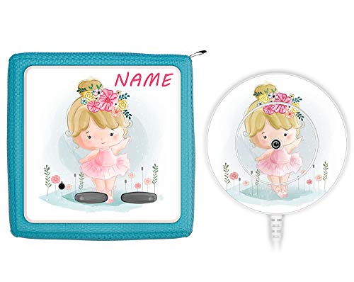 Coverlounge Schutzfolie passend für die Toniebox und Ladestation| Folie Sticker | Kleines Mädchen mit blonden Haaren und Blumen mit Name personalisiert von Coverlounge