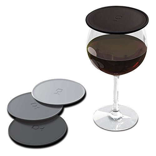 Coverware Drinks TOPS Mod Wasserhahn und Außendichtung für Getränke, 4 Stück, Schwarz und Grau, weich ausgefranst mit der Brille, hält Bugs Out, Aromen und reduziert Spritzer von Coverware