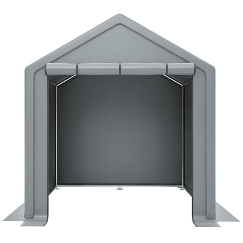 Fahrradgarage 190x170x200cm, wasserdichter Geräteschuppen aus PE-Material, mobiles Garagenzelt mit Rolltor, Stabiler Stahlrahmen, wetterfest, ideal für Fahrräder, E-Bikes, Roller und Gartengeräte Fahrradgarage 190x170x200cm, wasserdichter Geräteschuppen aus PE-Material, mobiles Garagenzelt mit Rolltor, Stabiler Stahlrahmen, wetterfest, ideal für Fahrräder, E-Bikes, Roller und Gartengeräte von Covigorus