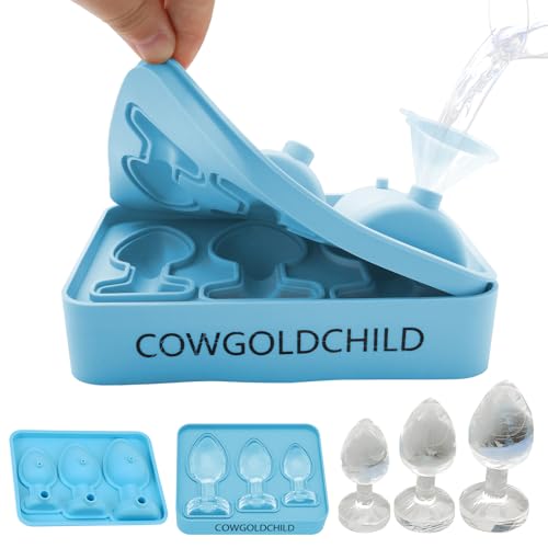 CowGoldChild Eiswürfelform Silikon mit Deckel - Eiswürfelbehälter Ice Cube Tray Silikonform Eiswürfel Lustig Gefrierform Lustige Whiskey Kaffee Cocktail Partygeschenke für Erwachsene CowGoldChild Eiswürfelform Silikon mit Deckel - Eiswürfelbehälter Ice Cube Tray Silikonform Eiswürfel Lustig Gefrierform Lustige Whiskey Kaffee Cocktail Partygeschenke für Erwachsene von COWGOLDCHILD
