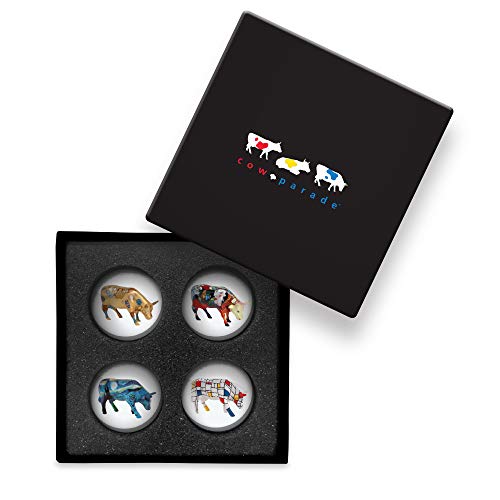 CowParade Kuh Glass Magnet Set 'Art' von CowParade