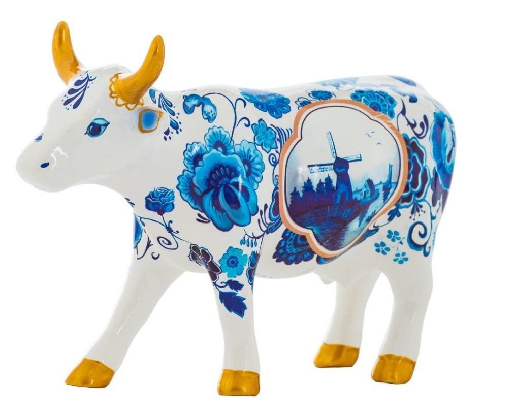 CowParade Tierfigur Blue Cow Bone China - Cowparade Kuh Medium von CowParade