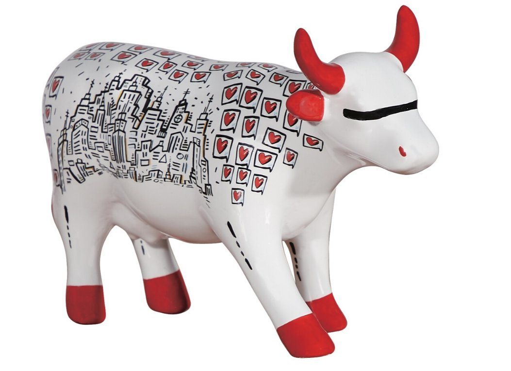 CowParade Tierfigur Mensagem Recibido - Cowparade Kuh Medium von CowParade