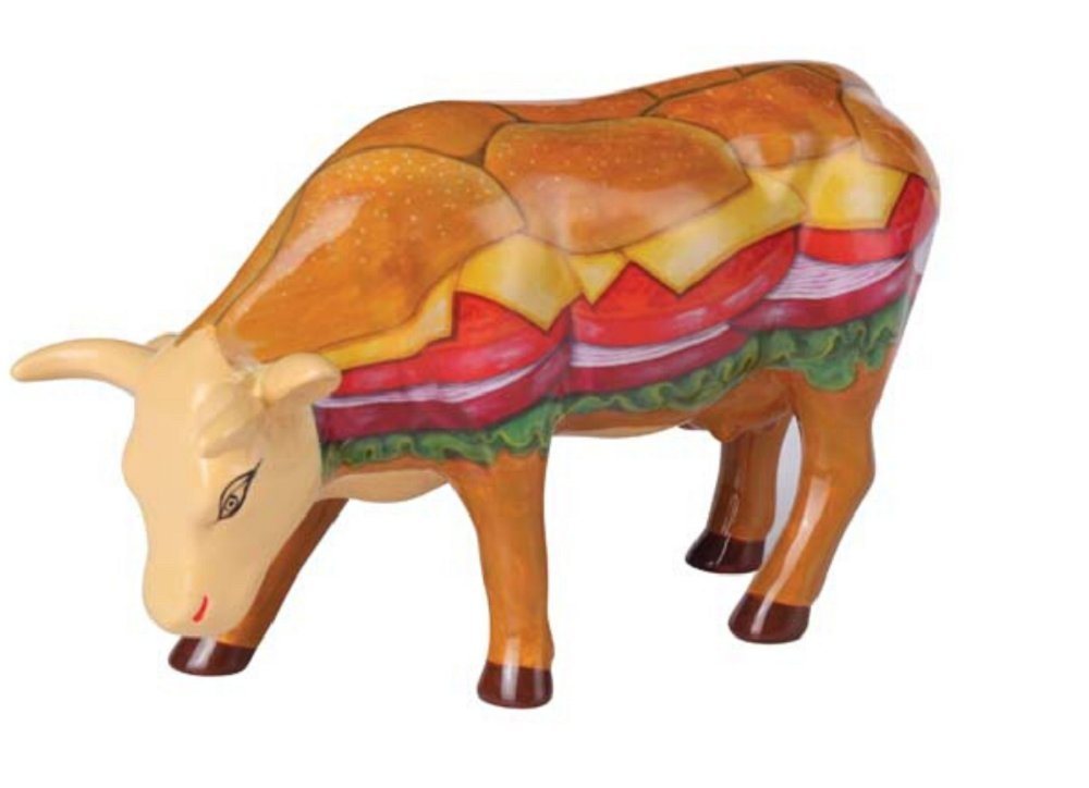 CowParade Tierfigur Moovin Veggie Burger - Cowparade Kuh Medium von CowParade