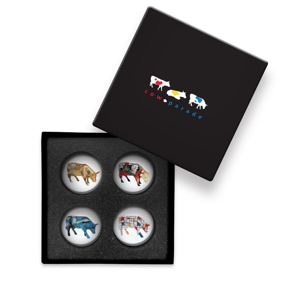 Dekomagnet Cowparade Kuh Glass Magnet Set 'Art, CowParade von CowParade